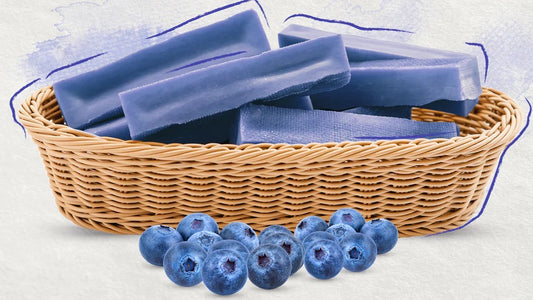 Blueberry Flavored Yak Cheese Chews for dogs from buckin good antler chews an Iowa small business