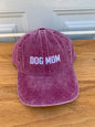 Maroon dog mom hat from buckin good antler chews an Iowa small business 