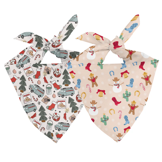 Christmas Movie & Cowboy Snowman Dog Bandana